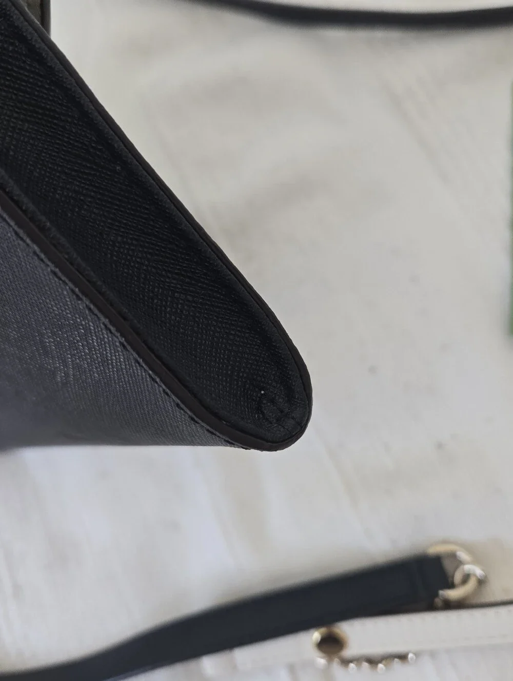 Kate Spade Cedar Street Monday Black Crossbody Bag  Walet On Chain Black Leather